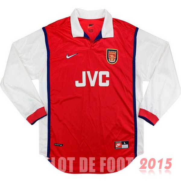 Maillot De Foot Manches Longues Arsenal 1998 1999 Retro Rouge Domicile Maillot De Foot Manches Longues Arsenal 1998 1999 Retro Rouge Domicile