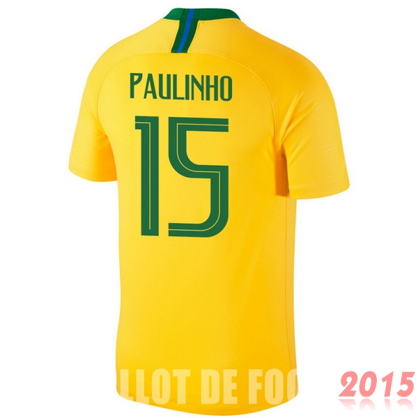 Maillot De Foot Paulinho Bresil Mondial 2018 Domicile