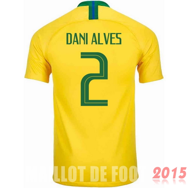 Maillot De Foot Dani Alves Bresil Mondial 2018 Domicile
