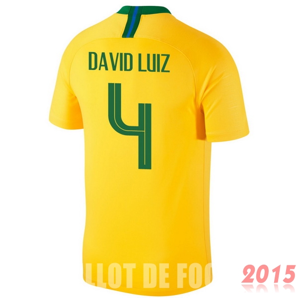Maillot De Foot David Luiz Bresil Mondial 2018 Domicile