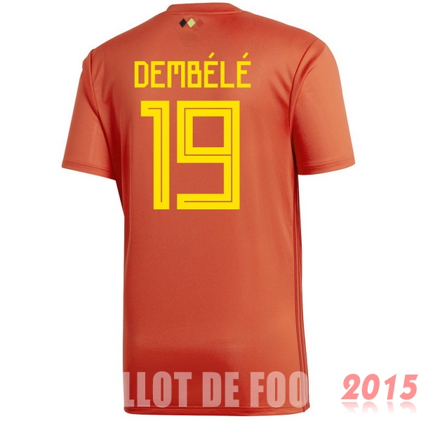 Maillot De Foot Dembélé Belgique Mondial 2018 Domicile