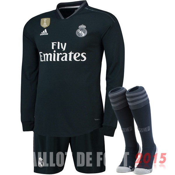 Maillot De Foot (Pantalon+Chaussettes) Real Madrid Manches Longues 18/19 Exterieur