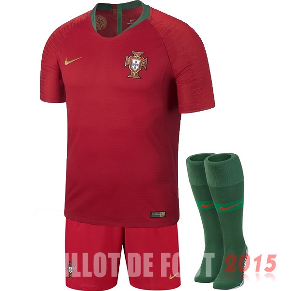 Maillot De Foot (Pantalon+Chaussettes) Portugal Mondial 2018 Domicile