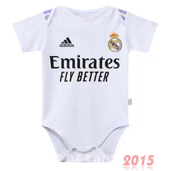 Maillot De Foot Domicile Onesies Enfant Real Madrid 22/23 Blanc