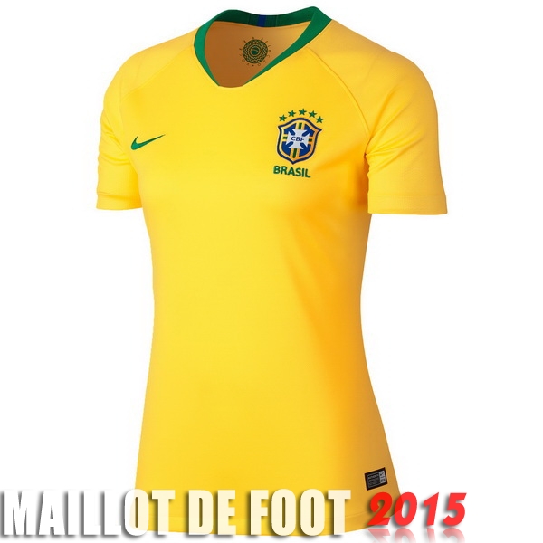 Maillot De Foot Bresil Femme Mondiall 2018 Domicile