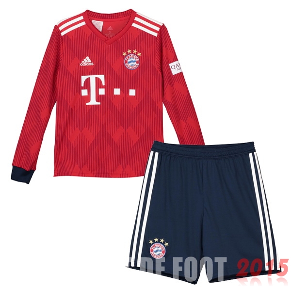 Maillot De Foot Bayern Munich Manches Longues Enfant 18/19 Domicile Un ensemble