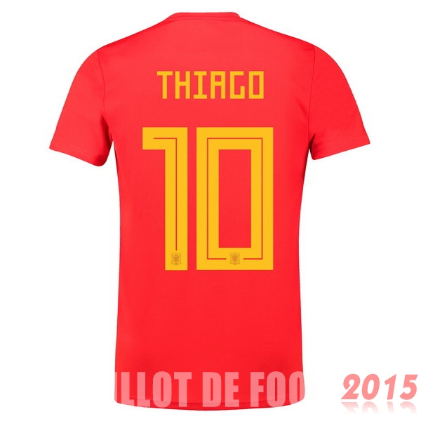 Maillot De Foot NO.10 Thiago Espagne Mondial 2018 Domicile