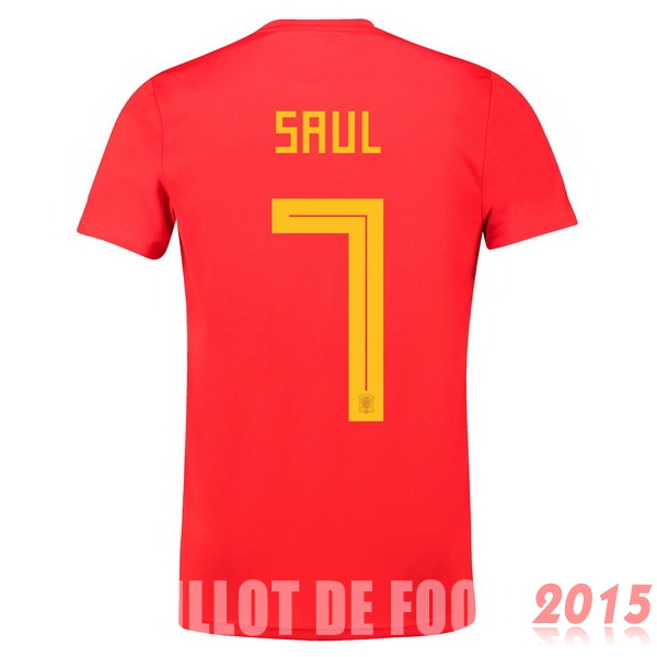 Maillot De Foot NO.7 Saul Espagne Mondial 2018 Domicile