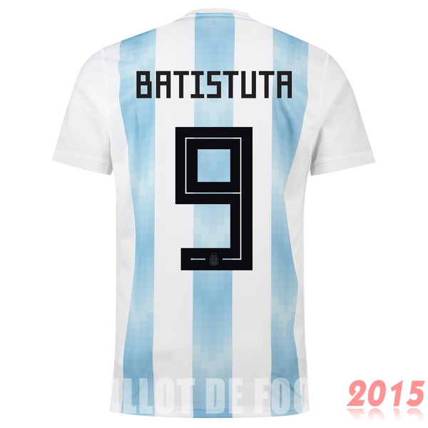 Maillot De Foot NO.9 Batistuta Argentine Mondial 2018 Domicile