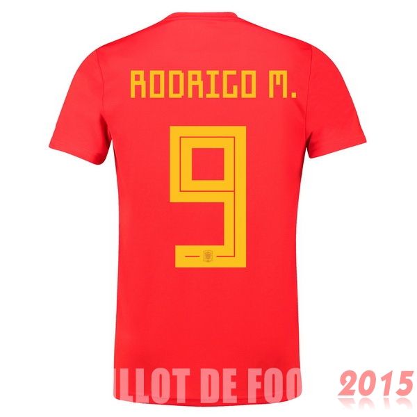 Maillot De Foot NO.9 Rodrigo M. Espagne Mondial 2018 Domicile