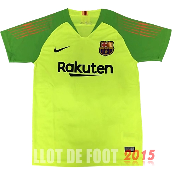 Thailande Maillot Gardien De Foot Barcelone 18/19 Vert