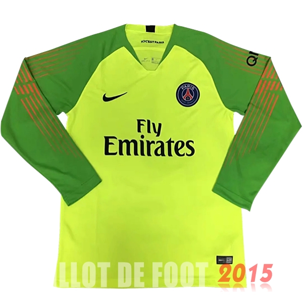 Maillot De Foot Paris Saint Germain Gardien Manches Longues 18/19 Vert