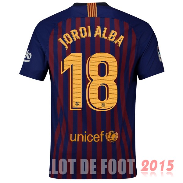 Maillot De Foot Jordi Alba Barcelone 18/19 Domicile