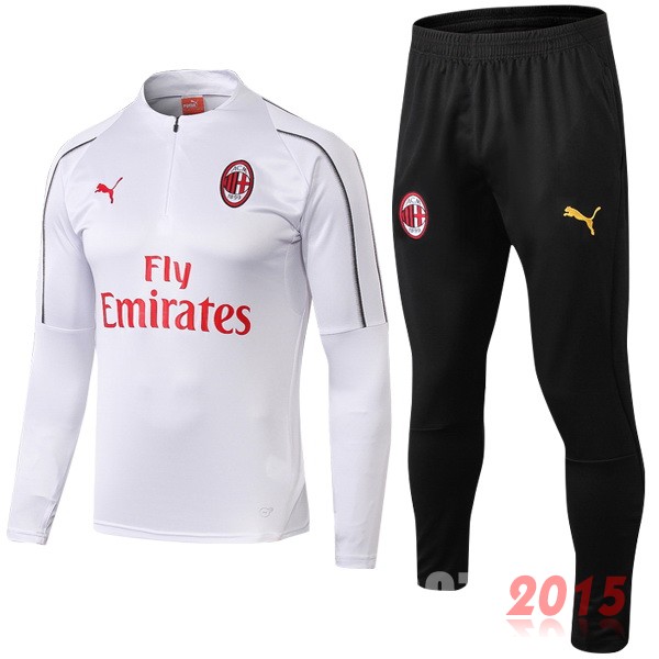 Survetement Enfant Ac Milan Blanc Noir 18/19