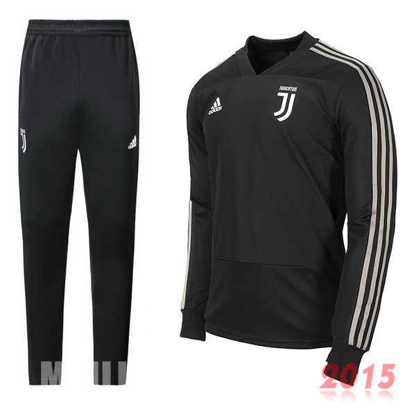 Survetement Enfant Juventus Noir Gris 18/19