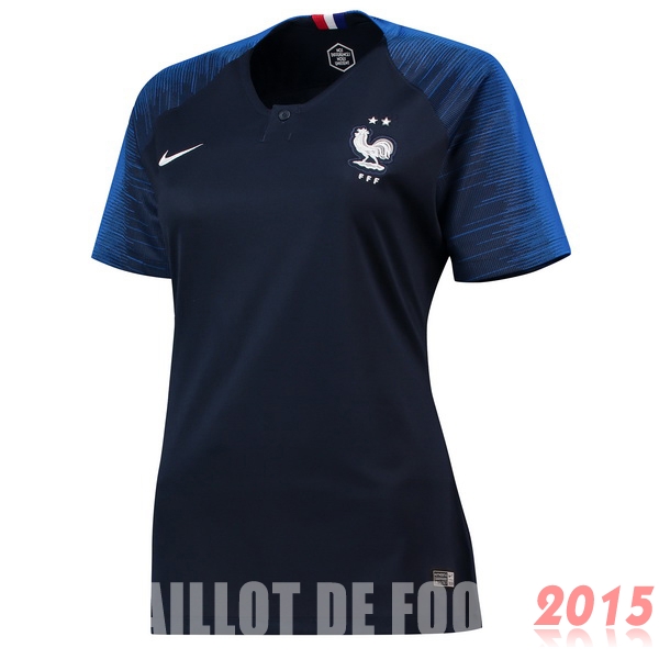 Maillot De Foot France Femme Championne du Monde 2018 Deux Etoiles Domicile