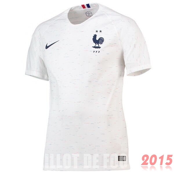 Maillot De Foot France Femme Championne du Monde 2018 Deux Etoiles Exterieur