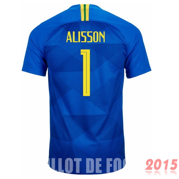 Maillot De Foot Alisson Bresil Mondial 2018 Exterieur