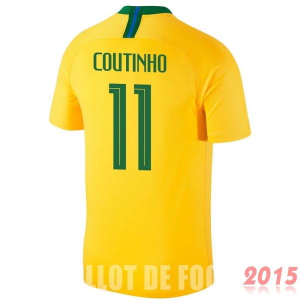 Maillot De Foot Coutinho Bresil Mondial 2018 Domicile