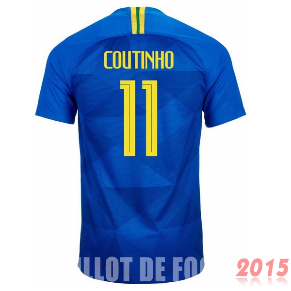 Maillot De Foot Coutinho Bresil Mondial 2018 Exterieur