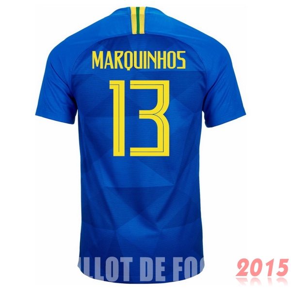 Maillot De Foot Marquinhos Bresil Mondial 2018 Exterieur