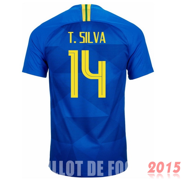 Maillot De Foot T.Silva Bresil Mondial 2018 Exterieur