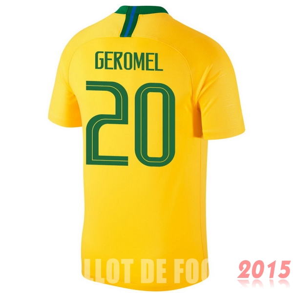 Maillot De Foot Geromel Bresil Mondial 2018 Domicile