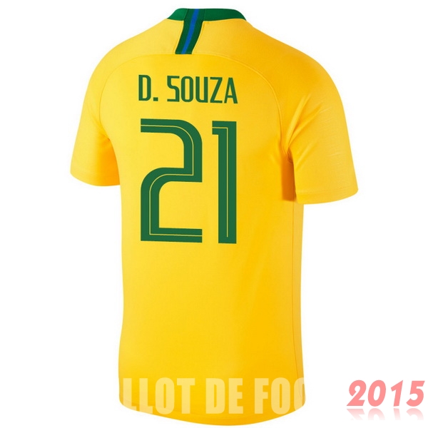 Maillot De Foot D.Souza Bresil Mondial 2018 Domicile