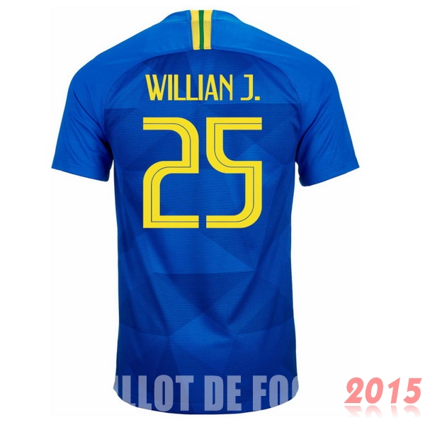 Maillot De Foot Willian J. Bresil Mondial 2018 Exterieur