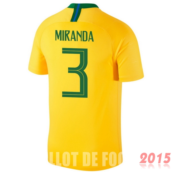 Maillot De Foot Miranda Bresil Mondial 2018 Domicile