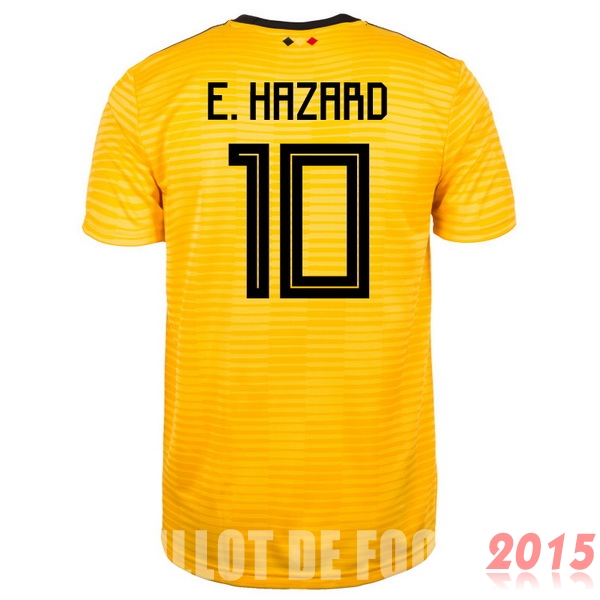 Maillot De Foot E.Hazard Belgique Mondial 2018 Exterieur