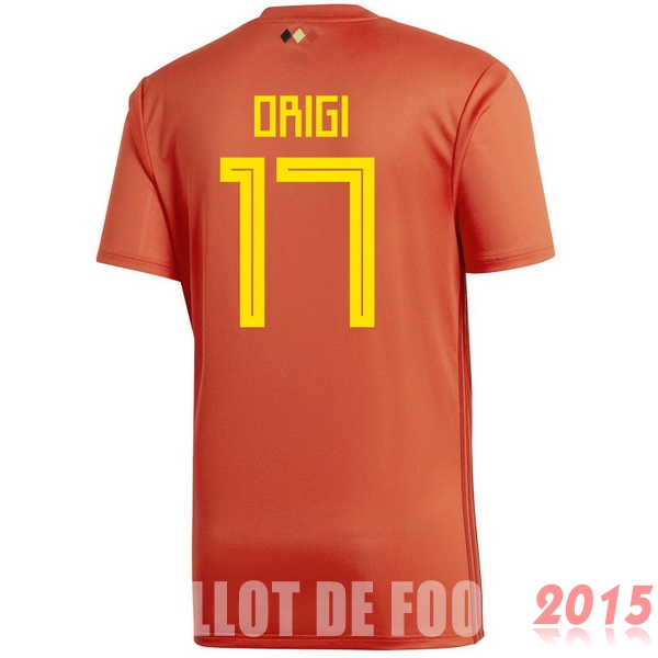 Maillot De Foot Origi Belgique Mondial 2018 Domicile