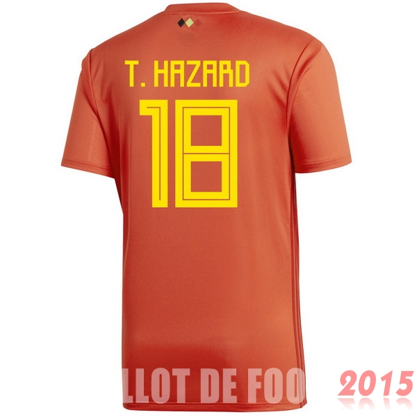 Maillot De Foot T.Hazard Belgique Mondial 2018 Domicile