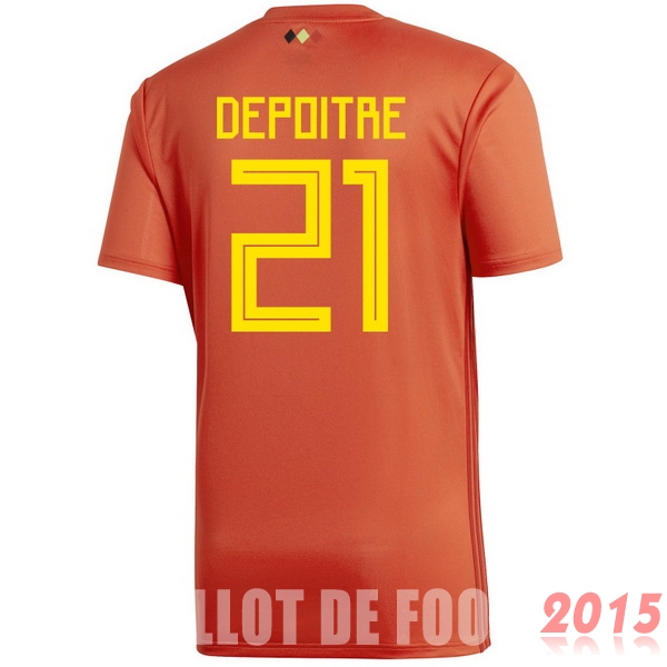 Maillot De Foot Depoitre Belgique Mondial 2018 Domicile