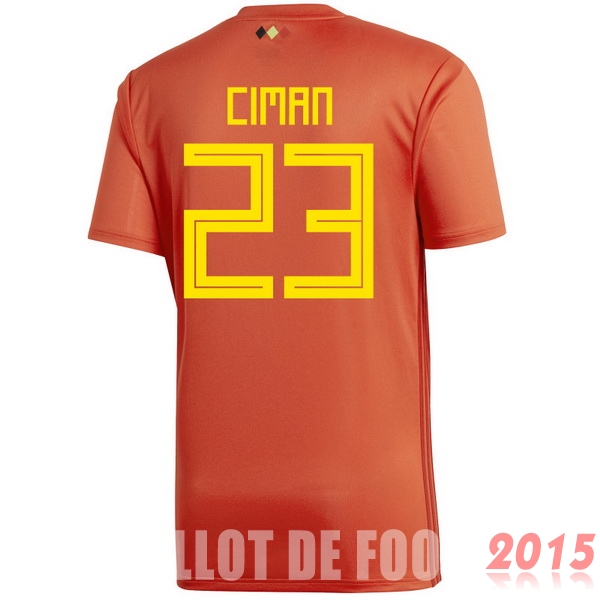 Maillot De Foot Ciman Belgique Mondial 2018 Domicile