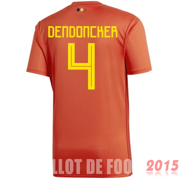 Maillot De Foot Dendoncker Belgique Mondial 2018 Domicile