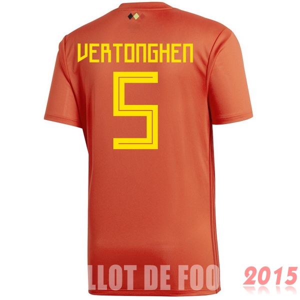 Maillot De Foot Vertonghen Belgique Mondial 2018 Domicile