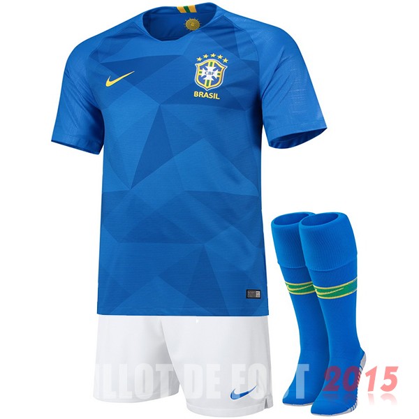 Maillot De Foot (Pantalon+Chaussettes) Bresil Mondial 2018 Exterieur