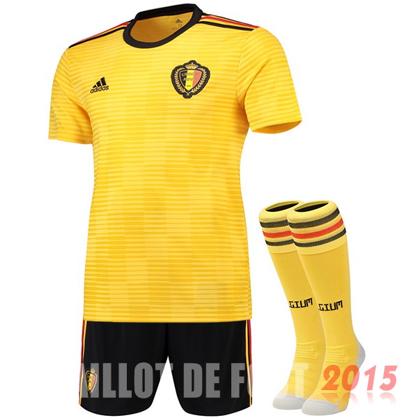 Maillot De Foot (Pantalon+Chaussettes) Belgique Mondial 2018 Exterieur