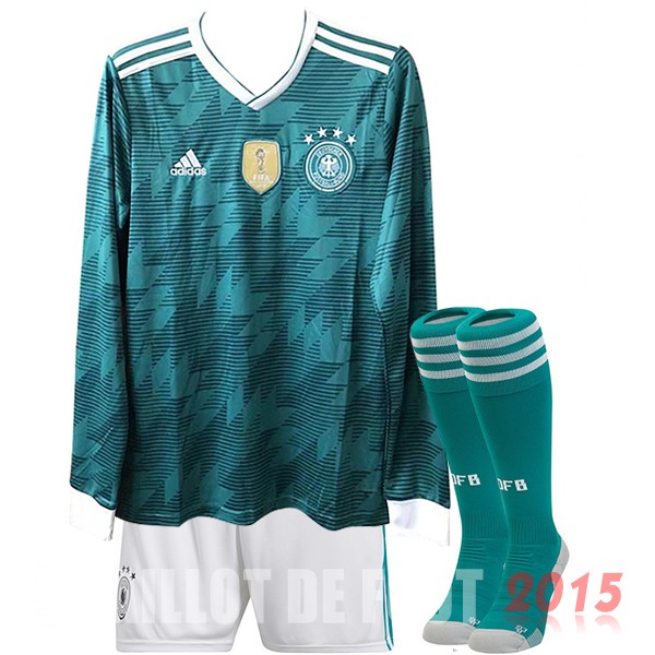 Maillot De Foot (Pantalon+Chaussettes) Allemagne Manches Longues Mondial 2018 Exterieur