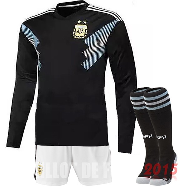 Maillot De Foot (Pantalon+Chaussettes) Argentine Manches Longues Mondial 2018 Exterieur