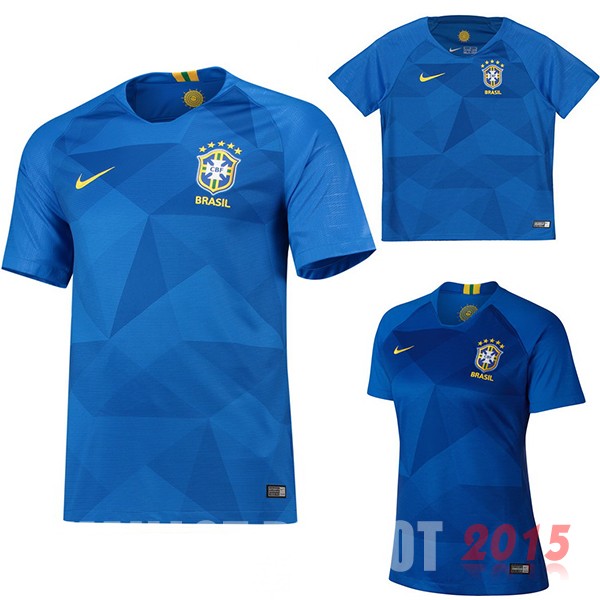 Maillot De Foot (Femme+Enfant) Bresil Mondial 2018 Exterieur