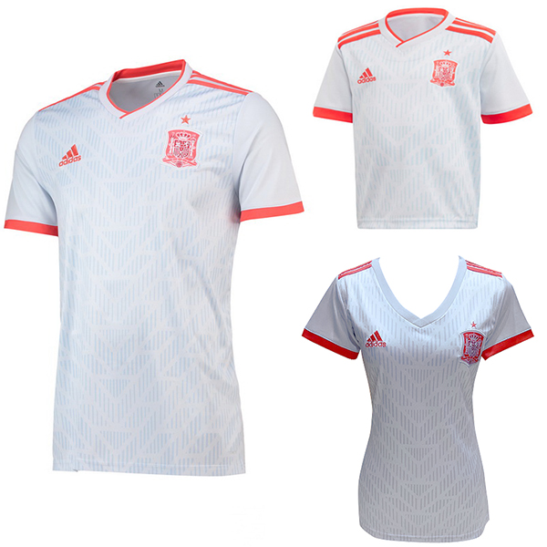 Maillot De Foot (Femme+Enfant) Espagne Mondial 2018 Exterieur