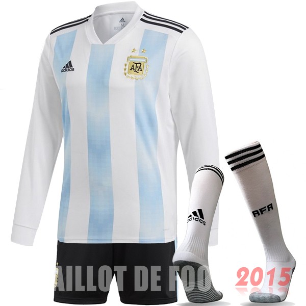 Maillot De Foot (Pantalon+Chaussettes) Argentine Manches Longues Mondial 2018 Domicile