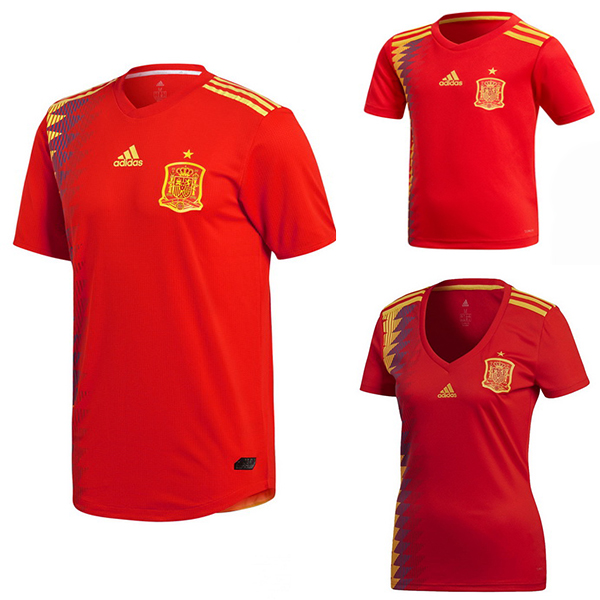 Maillot De Foot (Femme+Enfant) Espagne Mondial 2018 Domicile