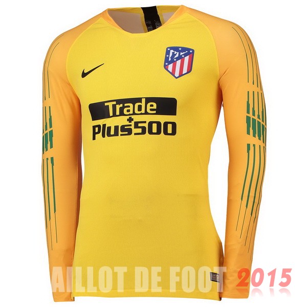 Maillot De Foot Atletico Madrid Manches Longues Gardien 18/19 Jaune