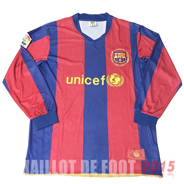 Maillot De Foot Barcelona Manches Longues 50th Bleu Rouge