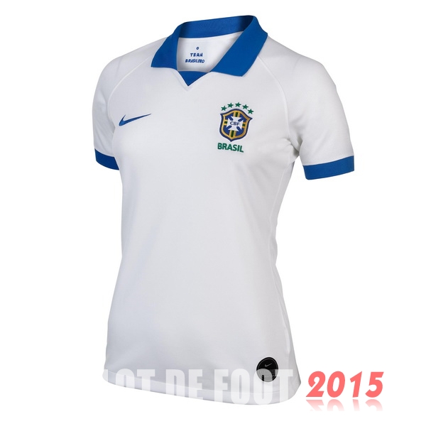 Maillot De Foot Bresil Femme 2019 Exterieur Blanc