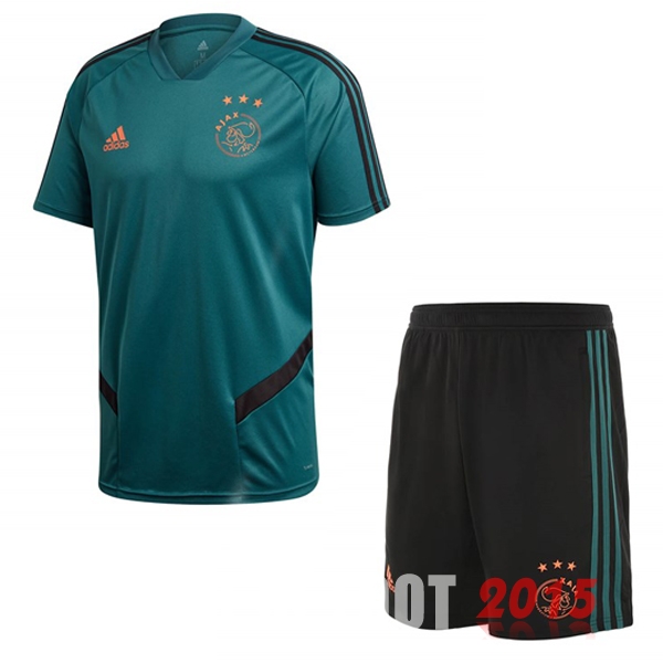 Maillot De Foot Ajax Enfant 19/20 Entrainement Vert Un ensemble