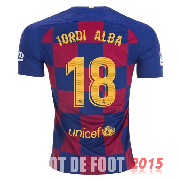 Maillot De Foot Jordi Alba Barcelone 19/20 Domicile